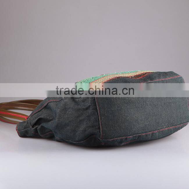 1270- 2016 Bohemian Sstyle Newest denim tote bag fashion trendy handbag wholesale 2016