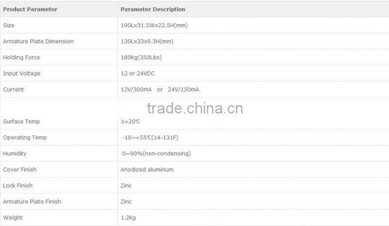 Mortise Mount Single Door Electromagnetic Lock Embedded Magnetic keyless door locks