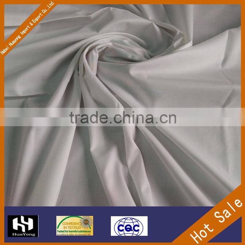 hebei factory price white plain type TC 80/20 polyester cotton shirt fabric