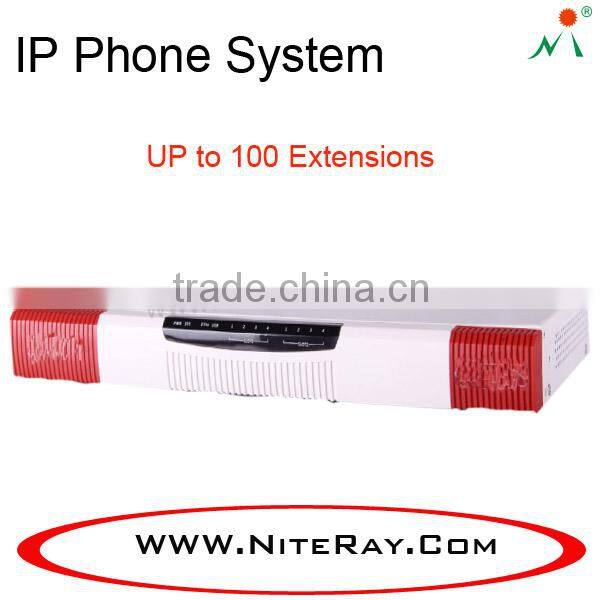 IP pbx up to 100 IP Phone registers for SOHO with gsm pstn co line