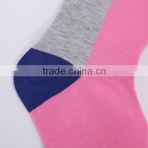 customized school girls socks, fresh color sport tube socks elastic tape