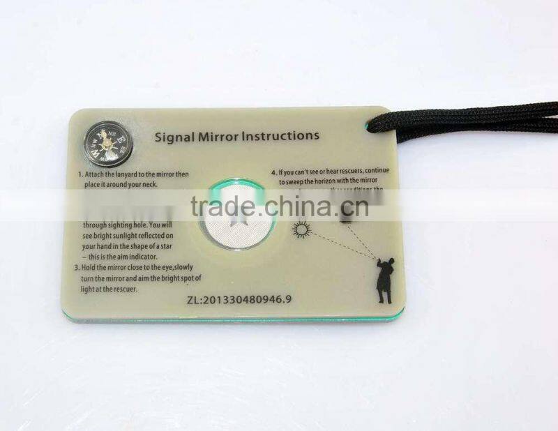Mutifunctional Outdoor Survival Signal Mirror Survival Tools Camping Kits