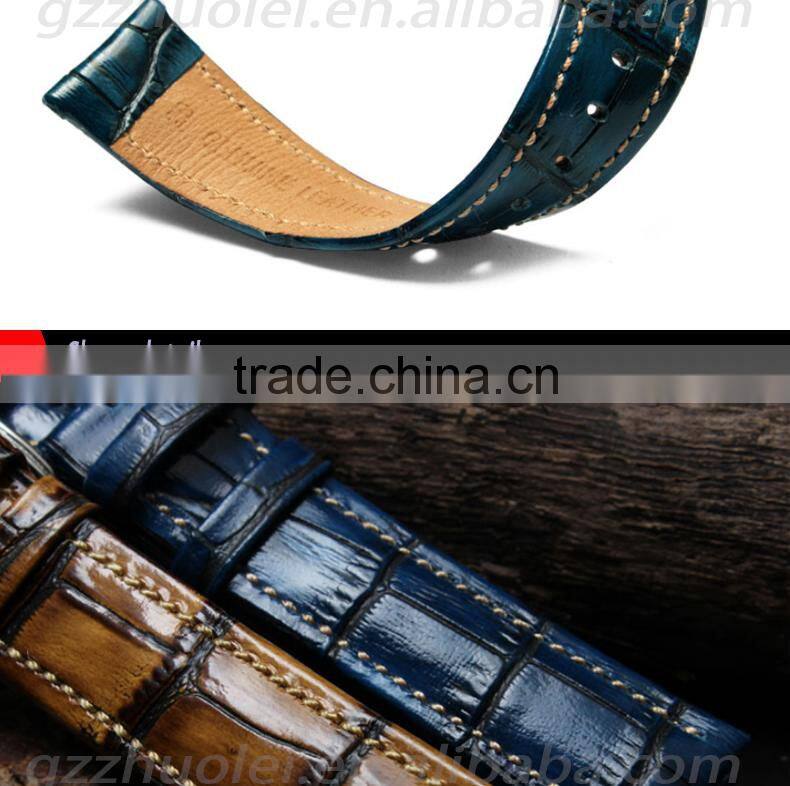 18|20|22mm high quality genuine cowhide leather Watch strap with fashionable buckle