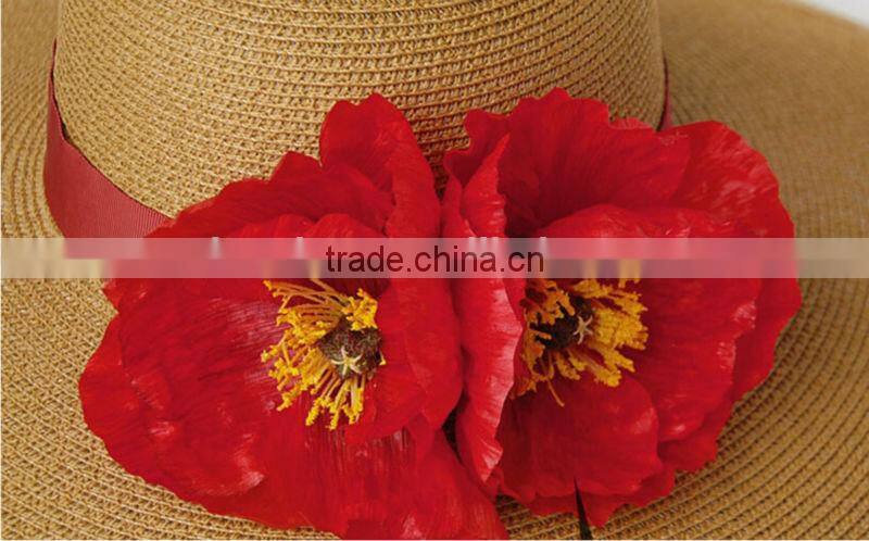 SUNNY SHINE women summer Fashion straw fedora hat Beach visor hat