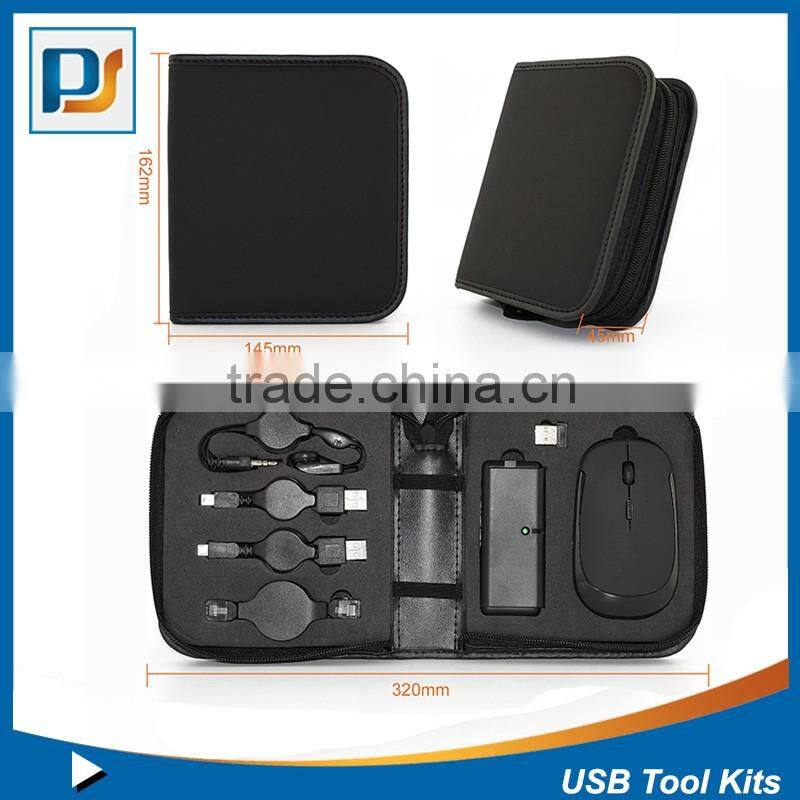 Portable USB Charging Kit USB Travel Set Computer Accessories including Power Bank USB Flash Driver 3 in 1 Charging Cable