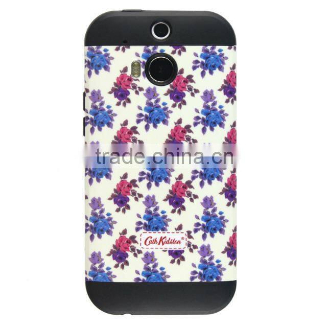 New print hybrid phone Case for HTC one M8