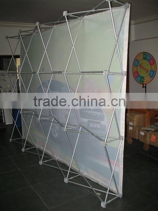 good quality aluminum display stand fabric pop up
