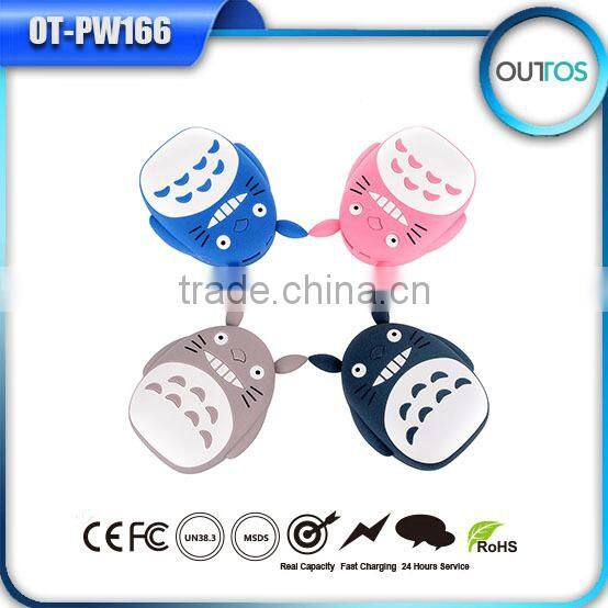 High quality totoro power bank 7800mah battery charger