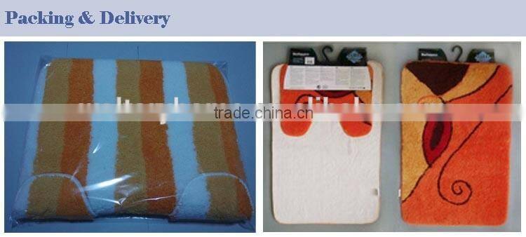 Jacquard shaggy acrylic Bathroom Toilet Bath mat carpet