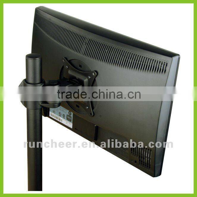 LCD480-D VESA Desk Clamp Mount Vertical C- Clamp Monitor Arm for Dual Monitors