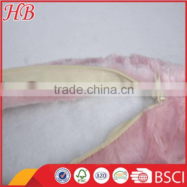 Blsck brushed PV fleece cushion, fashional PV fleece cushion with zipper, PV fleece cushion manufacturer
