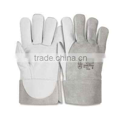 high quality cow split leather welding gloves with EN 420