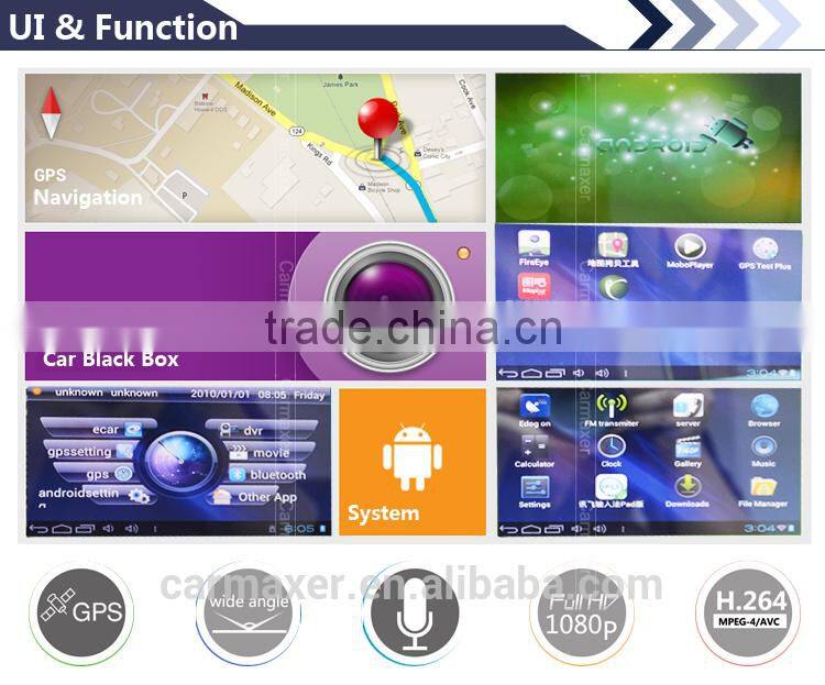 5" Capacitive Screen Android4.0 1080P WIFI car DVR rearview monitor rearview mirror with gps bluetooth camera for special car