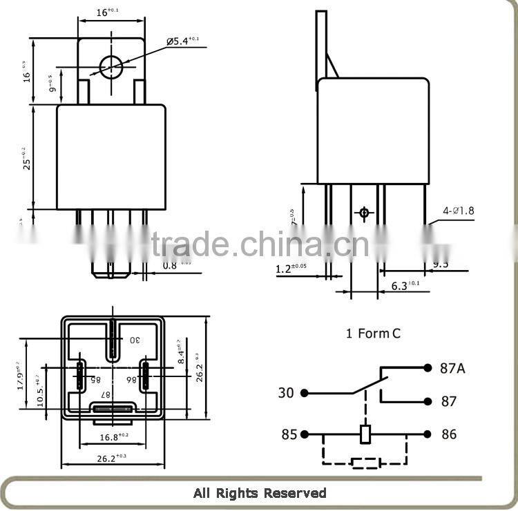 RTT7106 1.8W hot sell electronic relay 12V 24V auto electronics relay