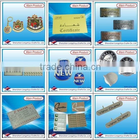 2014 designer metal labels for handbags