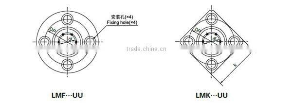 linear motion slide bearing LMF8UU