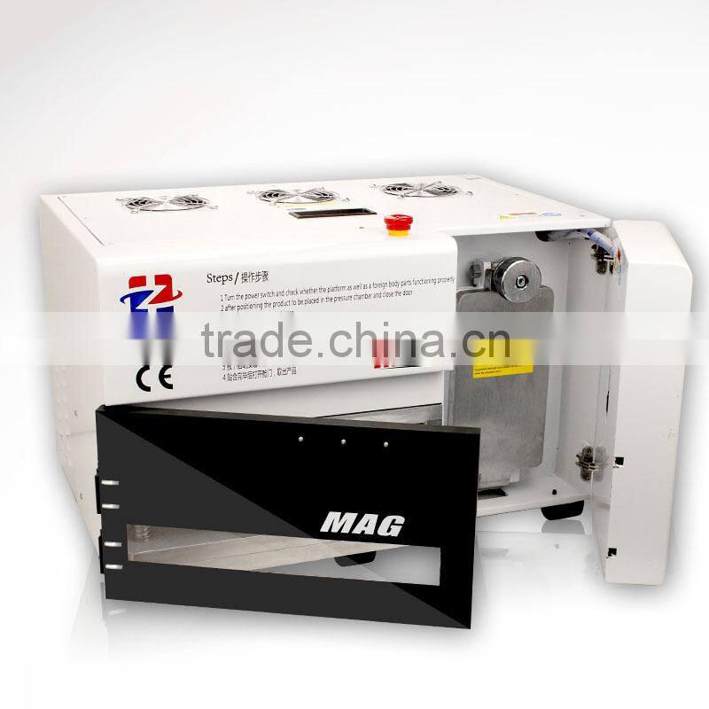 2015 Upgraded! UYUE MAG968 all in one vacuum oca laminating machine, with automatic built-in bubble remover for 12 inch screen