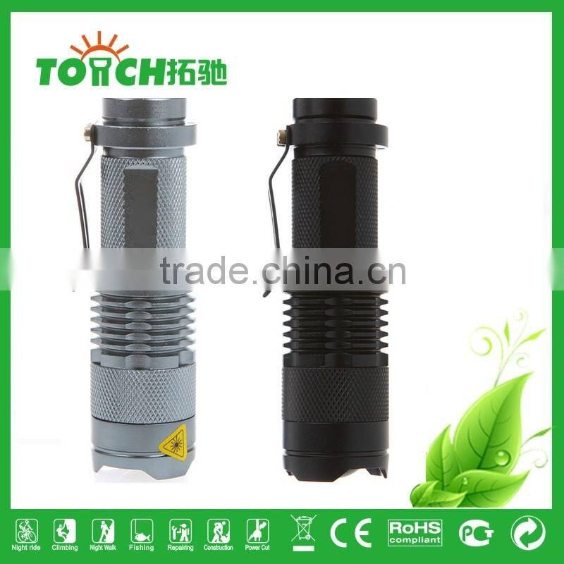 Mini High Power LED flashlight Waterproof Zoomable Torch Light Portable Pocket Flashlight led lamp