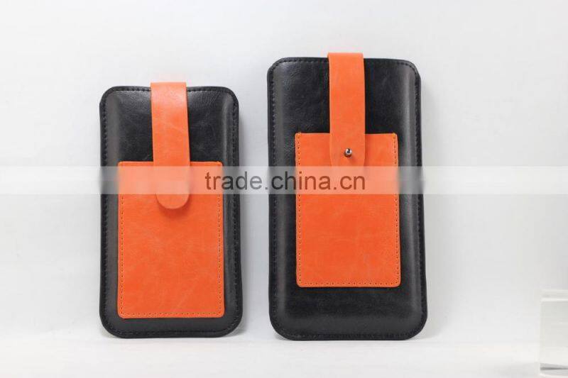PU leather material,phone pouch bag case compatible different phone brand