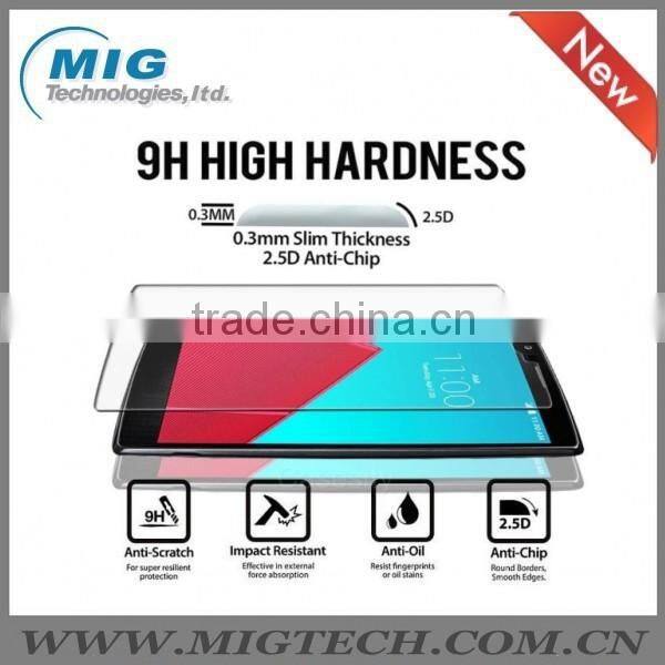 0.3mm round edge tempered glass screen protector For LG G4