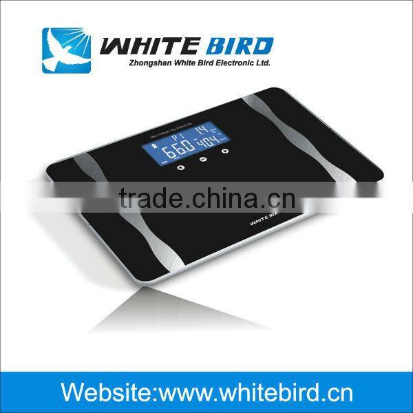 150kg LCD electronic digital tempered glass body fat analyzer scale