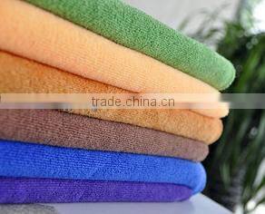 Microfiber weft knitted towel