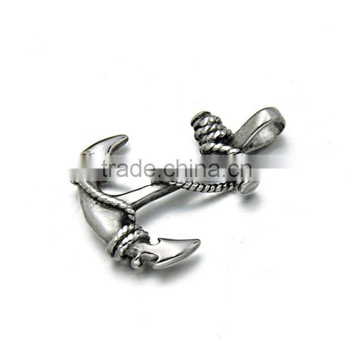 Kindy Jewelry new design JCN0322 stainless steel vintage anchor necklace pendant