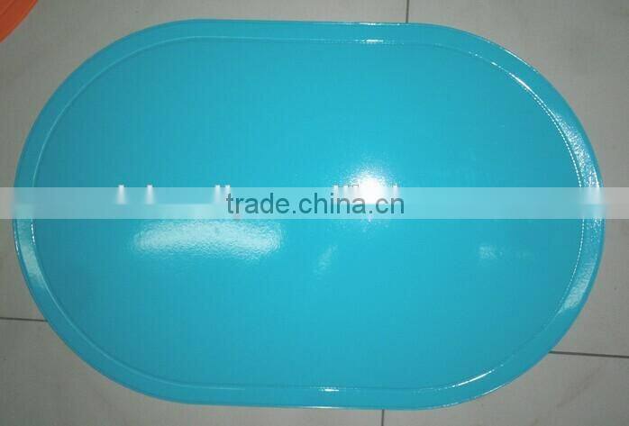 Non-slip Fish style eco-friendly PVC foaming cat bowl placemat waterproof backing