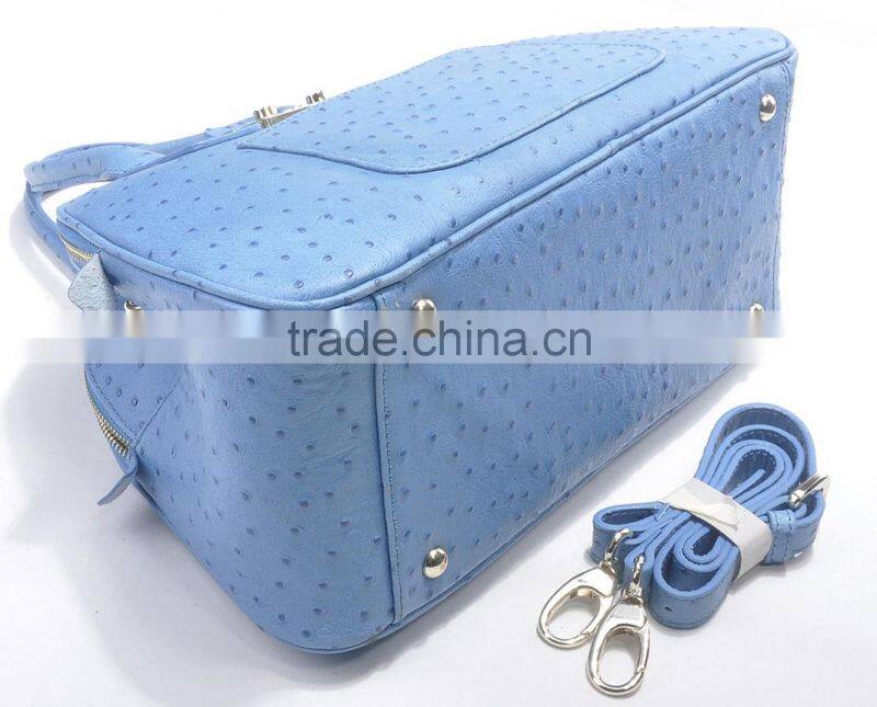 High quality genuine leather handbag with snake