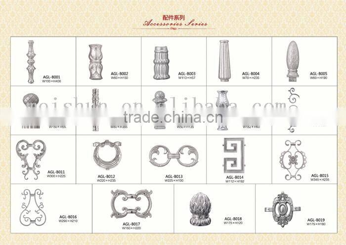 Aluminium fittings for doors