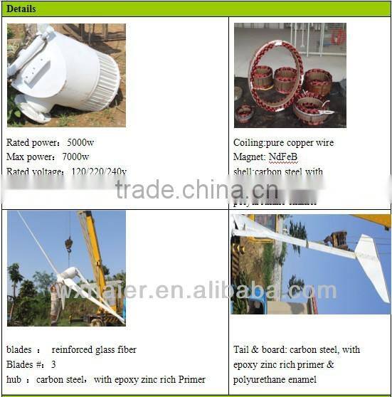 5kw/10kw/15kw low rpm alternator wind generator/home turbine