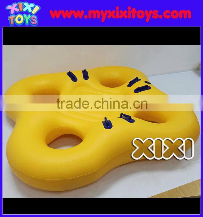 XIXI 4 People Yellow PVC Inflatable Swim Rings