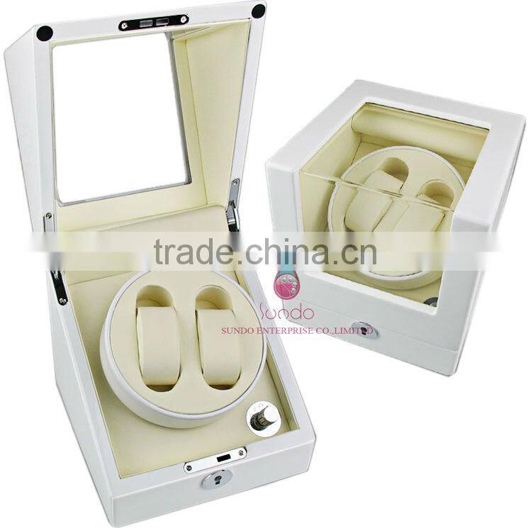 Wholesale white wooden watch winders with high quality