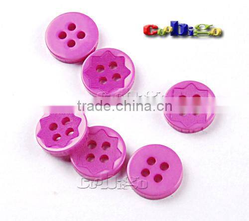 18L(11.5mm) Resin Buttons Laser Figure 4 Holes Sewing Craft For Bag Shoe Garment Toy #FLN015(Mix-s)