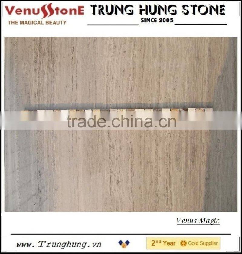 White Cream Marble Mosaic with Magic Design