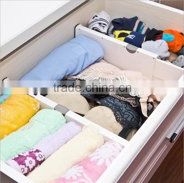 2016New design plastic Expandable Drawer Divider Adjustable drawer dividers