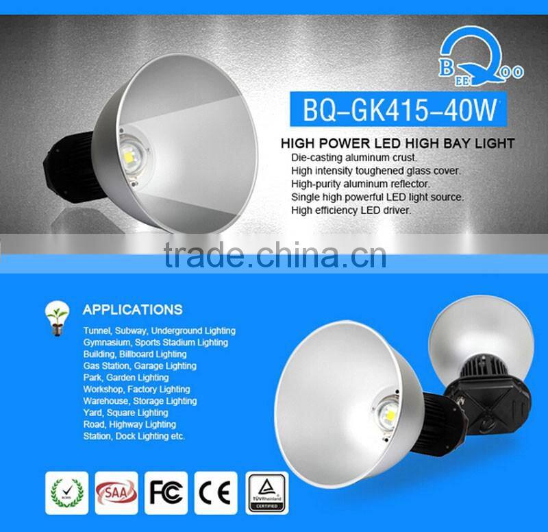 IP 54 warranty 3 years 50, 0000 lifespan 40w led high bay light fixturer