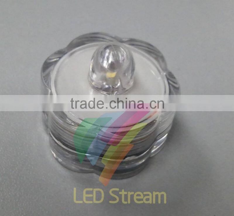 Mini Waterproof Flower Tea Light Submersible Lamp For Christmas Holiday Wedding Party Swimming Pool Cell Battery