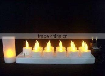NEW 12 pcs LED Rechargeable Flameless Tea Light Candles-No batteries replacement