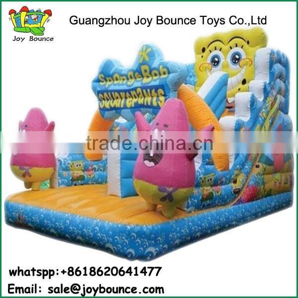spongebob cartoon cheap inflatable slides for sale