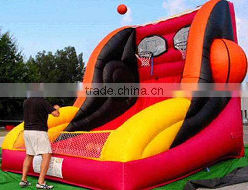 hotsale inflatable basketball shoot-out game, basketball hoops with netting, arm chair basketball inflatable