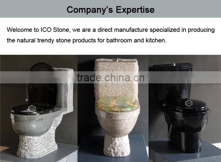 Flush Granite Durable Stone Toilet