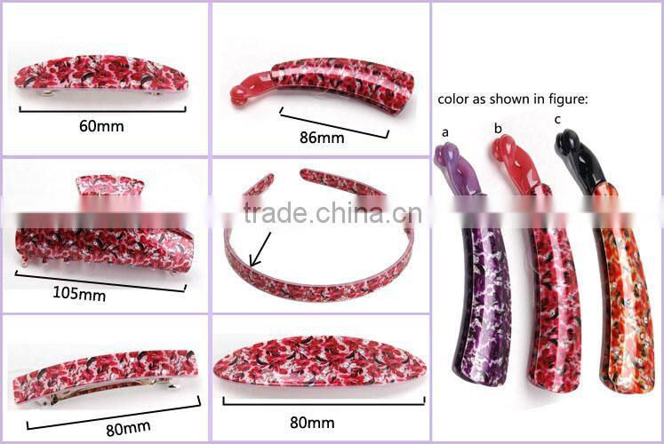 jewelry hair accessory set, rhine stone luxury flower hair clip set for women, fancy hair barrettes wholesale in china