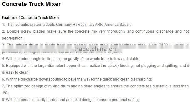 CE Certificate !!! HOWO Chassis 8m3 Concrete Mixer Truck