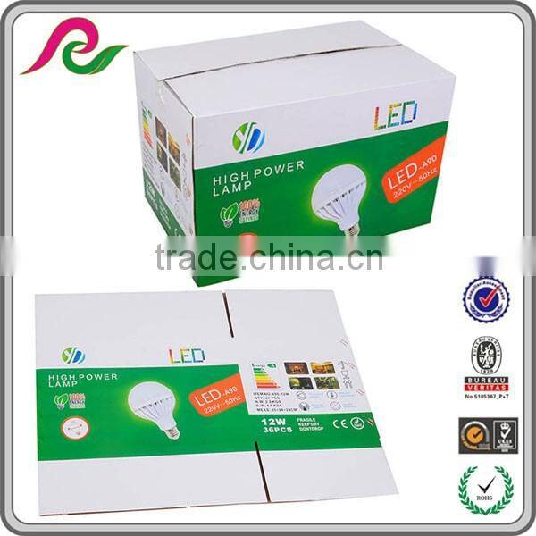 Carton paper box with printing for packing12W LED light