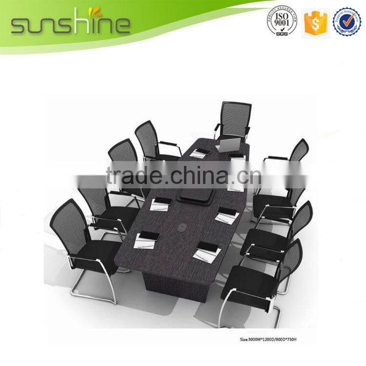 Cheap price custom hotsell conference table with wire box