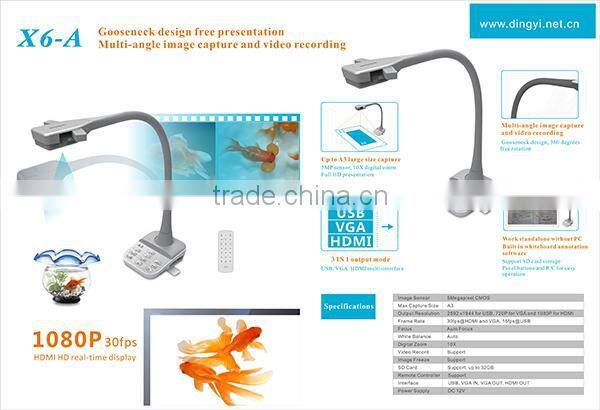 Trade asssurance supplier 5MP A3 autofocus digital visualizer document scanner document camera