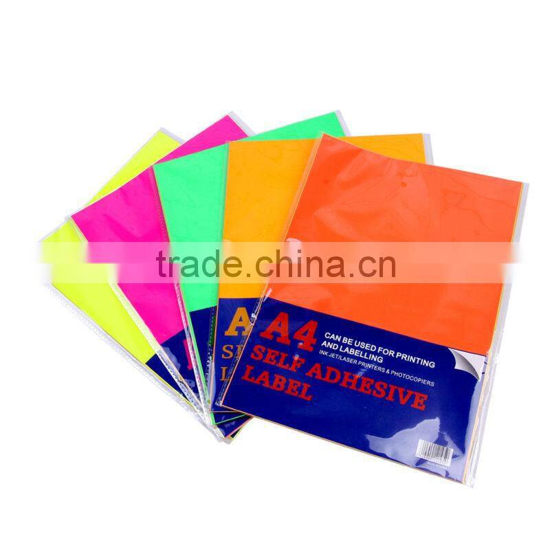 2014 Best sale Best price A4 custom self adhesive label for sample