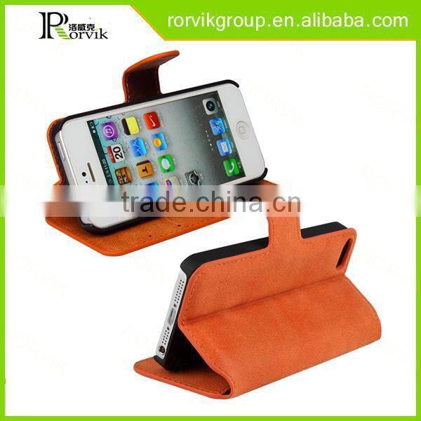 book style card slots PU leather mobile phone case for apple iphone 5 5S