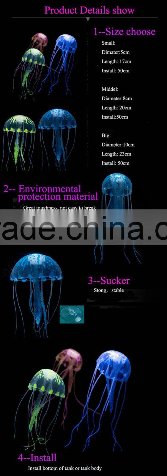 Fish tank decorated jellyfish paperweight